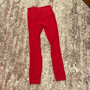 Red lululemon leggings